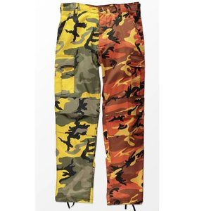Brand New Half and Half Camo Cargo Joggers, Medium